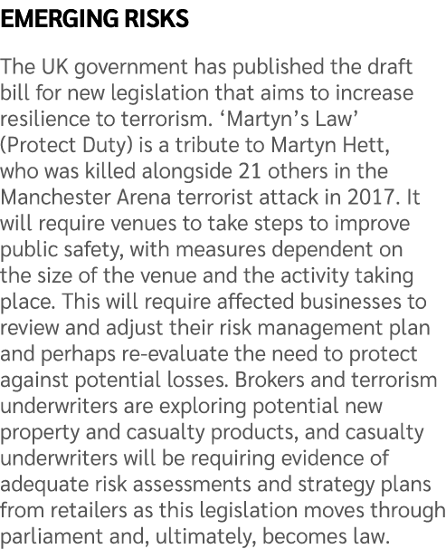 Emerging risks The UK government has published the draft bill for new legislation that aims to increase resilience to...